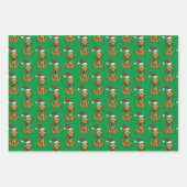 Max de hond met kerstmuts inpakpapier vel (Voorkant)
