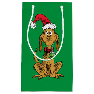 Max de hond met kerstmuts klein cadeauzakje