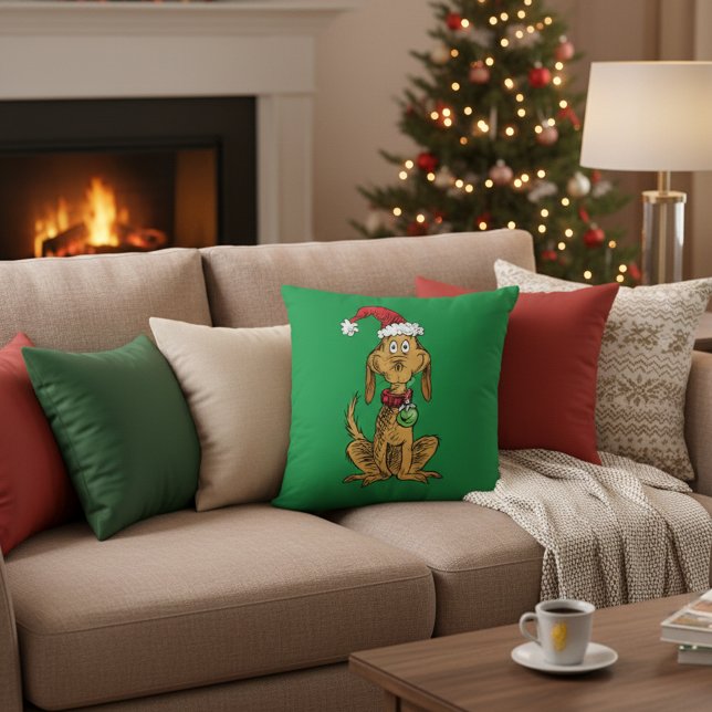 Max de hond met kerstmuts kussen (Creator heeft geüpload)