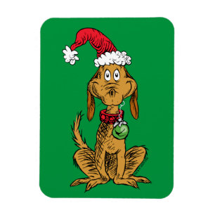Max de hond met kerstmuts magneet