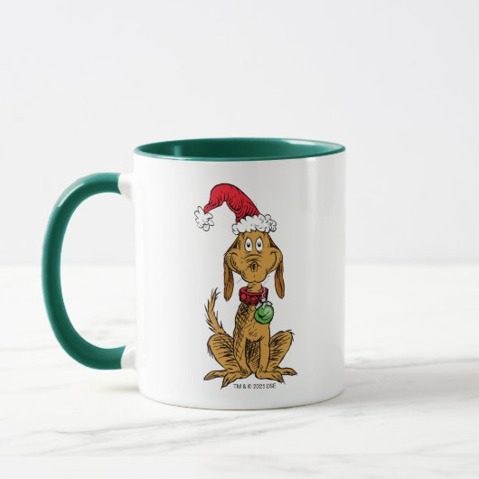 Max de hond met kerstmuts mok (Links)