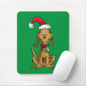 Max de hond met kerstmuts muismat (Met muis)