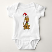Max de hond met kerstmuts romper (Voorkant)