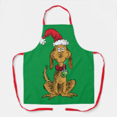 Max de hond met kerstmuts schort (Voorkant)