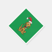 Max de hond met kerstmuts servet (Hoek)