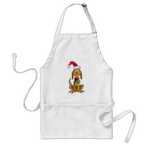 Max de hond met kerstmuts standaard schort