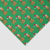 Max de hond met kerstmuts tissuepapier (Detail)