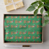 Max de hond met kerstmuts tissuepapier (Geschenk)