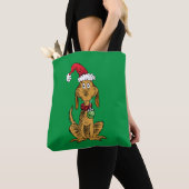 Max de hond met kerstmuts tote bag (Dichtbij)