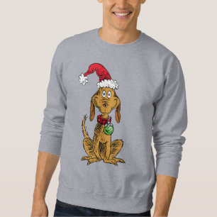 Max de hond met kerstmuts trui