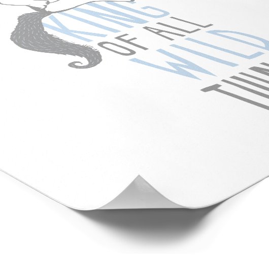 Max | De koning van alle wilde dingen - blauw Poster (Hoek)