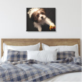 Max de Parti Yorkie Canvas Afdruk (Insitu (Slaapkamer))