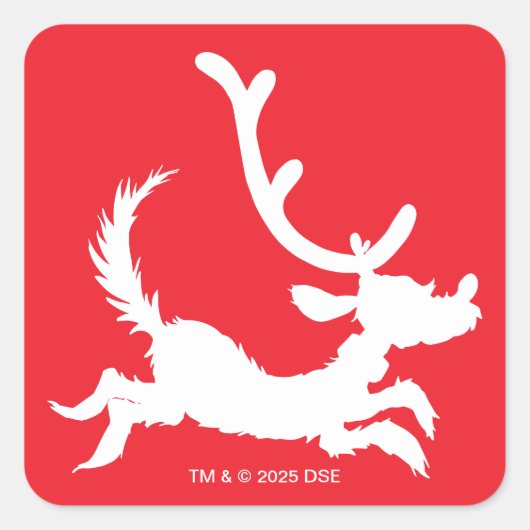Max de Rendier Silhouet Vierkante Sticker (Voorkant)