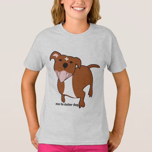 Max de Shelter Dog Big & Happy T-shirt (Voorkant)