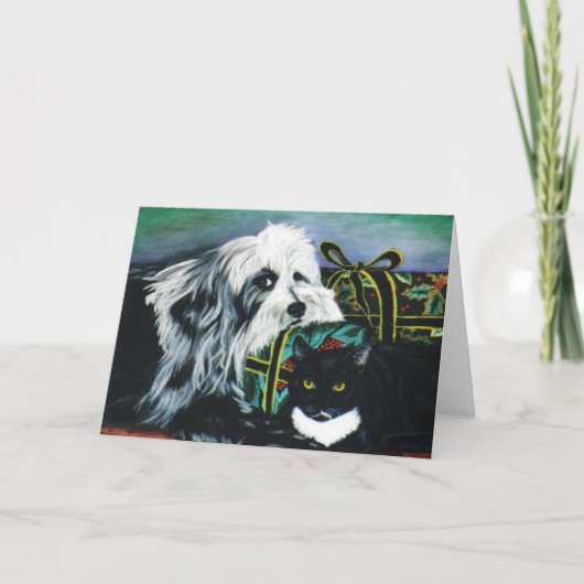 Max en Boston Feestdagen Kaart (Voorkant)