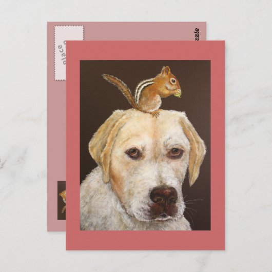 Max en Chipmunk briefkaart (Voorkant / Achterkant)