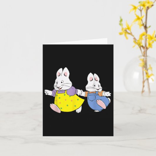 Max en Verjaardag Decoraties Ruby Bunny Kaart (Gele Bloem)