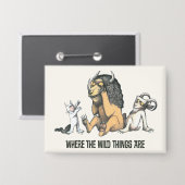 Max en Wilde Dingen spelen Button (Voorkant / Achterkant)