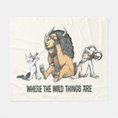 Max en Wilde Dingen spelen Fleece Deken (Voorkant (Horizontaal))