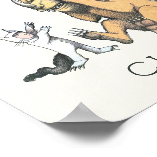 Max en Wilde Dingen spelen Poster (Hoek)