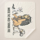 Max en Wilde Dingen spelen Sherpa Deken (Voorkant)