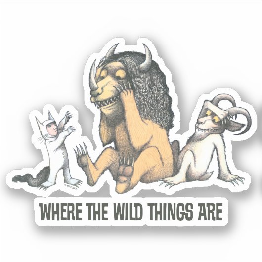 Max en Wilde Dingen spelen Sticker (Voorkant)