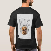 MAX - Gouden Retriever Hond Foto T-shirt (Achterkant)