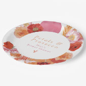 MAX Helder bloemendecor & Prosecco Bruiloftsfeest Papieren Bordje (Gekanteld)