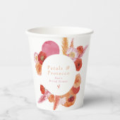 MAX Helder Bloemenkronen & Prosecco Bruiloftsfeest Papieren Bekers (Voorkant)
