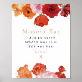 MAX Heldere Bloemen Prosecco Mimosa Bar Poster (Voorkant)