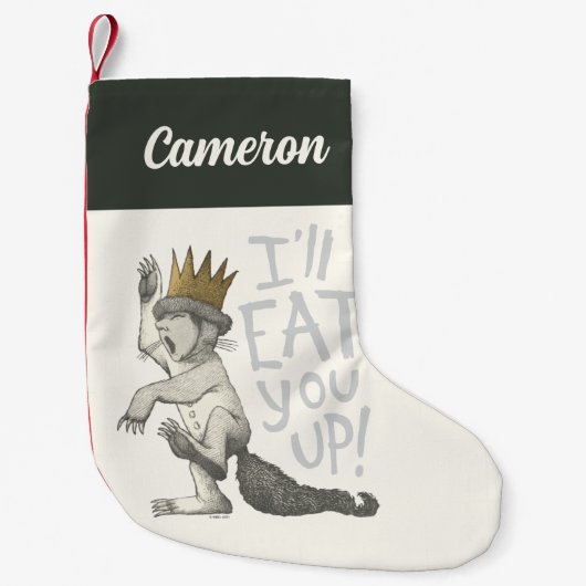 Max | Ik eet je wel op! | Jouw namen toevoegen Kleine Kerstsok (Voorkant)