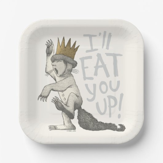Max | Ik eet je wel op! Papieren Bordje (Voorkant)