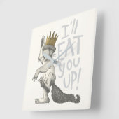 Max | Ik eet je wel op! Vierkante Klok (Hoek)