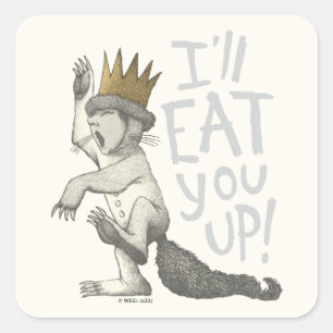 Max   Ik eet je wel op! Vierkante Sticker