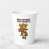 Max Inspanning. Zero Progress – Bullio’s Gym-serie Papieren Bekers (Voorkant)