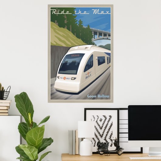  Max Lichte Rail Travel Poster (Thuiskantoor)