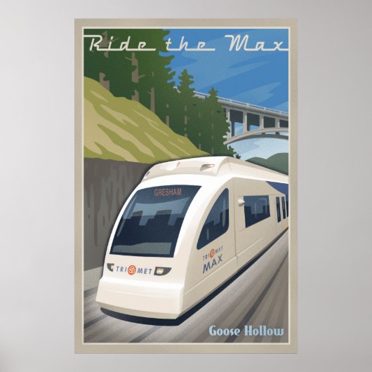  Max Lichte Rail Travel Poster (Voorkant)