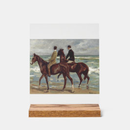 Max Liebermann: Twee ruiters op het strand Kunst Acryl Bord
