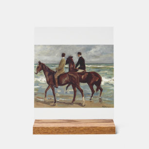 Max Liebermann: Twee ruiters op het strand Kunst Acryl Bord