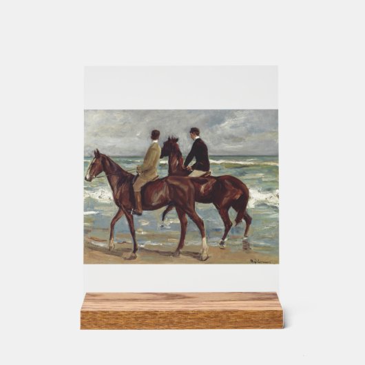Max Liebermann: Twee ruiters op het strand Kunst Acryl Bord (Voorkant)