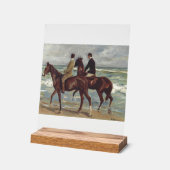 Max Liebermann: Twee ruiters op het strand Kunst Acryl Bord (Hoek)