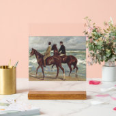 Max Liebermann: Twee ruiters op het strand Kunst Acryl Bord (Huwelijk)