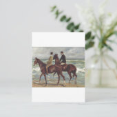 Max Liebermann: Twee ruiters op het strand Kunst Briefkaart (Staand voorkant)