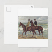 Max Liebermann: Twee ruiters op het strand Kunst Briefkaart (Voorkant / Achterkant)