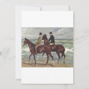 Max Liebermann: Twee ruiters op het strand Kunst Kaart