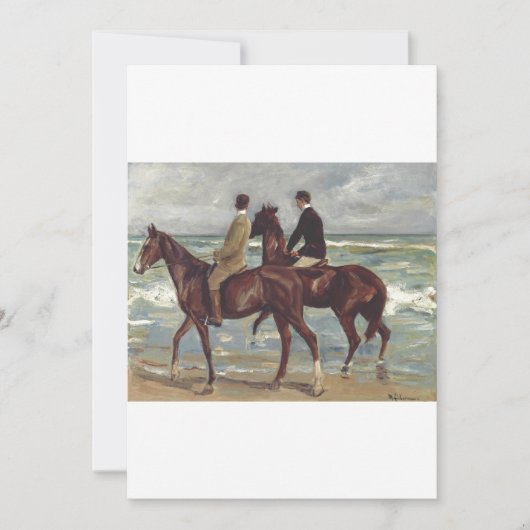 Max Liebermann: Twee ruiters op het strand Kunst Kaart (Voorkant)