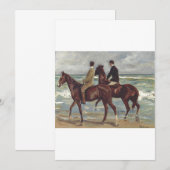 Max Liebermann: Twee ruiters op het strand Kunst Kaart (Voorkant / Achterkant)