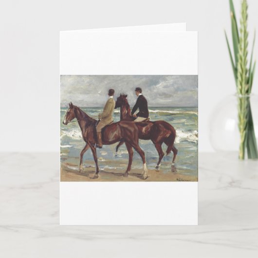 Max Liebermann: Twee ruiters op het strand Kunst Kaart (Voorkant)