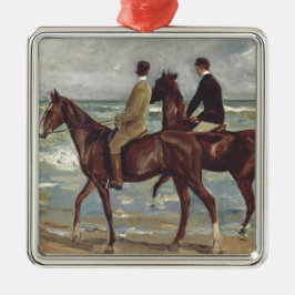 Max Liebermann: Twee ruiters op het strand Kunst Metalen Ornament