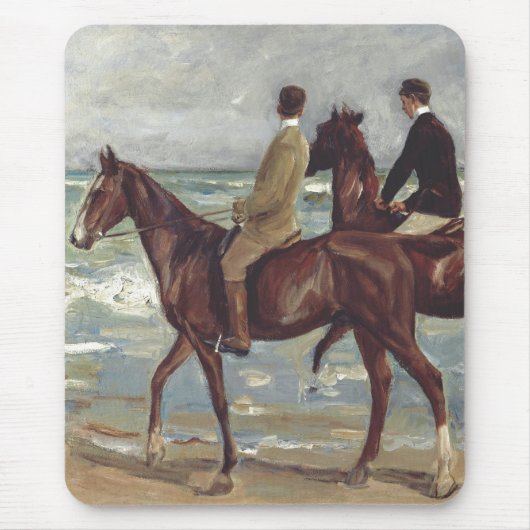 Max Liebermann: Twee ruiters op het strand Kunst Muismat (Voorkant)